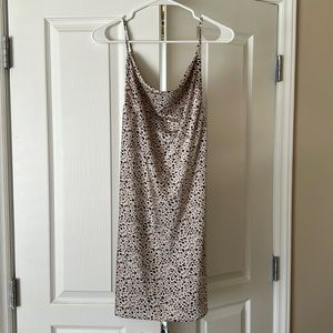 Polka dot silk dress